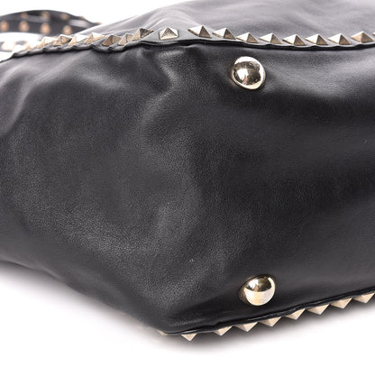 Valentino Garavani Vitello Medium Rockstud Tote Black 8 of 10