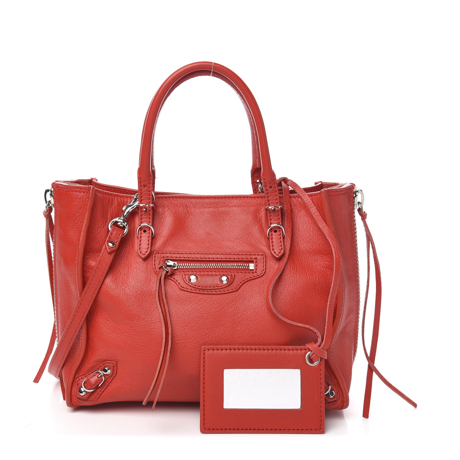 Balenciaga Veau Souple Papier Mini A4 Tote Rouge Cerise 1 of 10