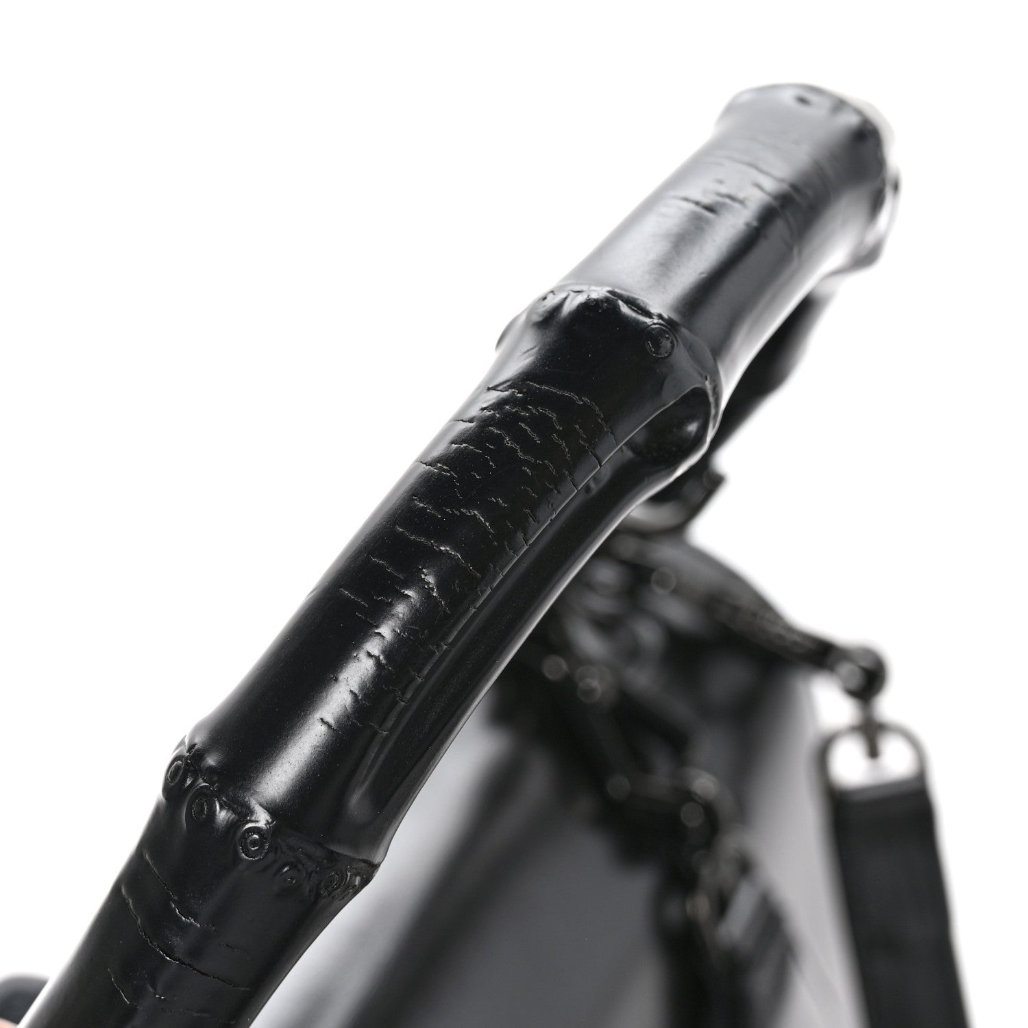 Gucci Boarded Dyana Lux Calfskin Web Monochrome Medium Bamboo 1947 Top Handle Bag Black 12 of 12