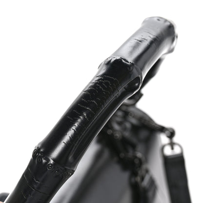 Gucci Boarded Dyana Lux Calfskin Web Monochrome Medium Bamboo 1947 Top Handle Bag Black 12 of 12