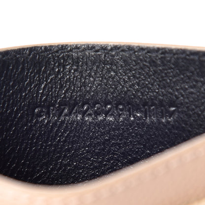 Saint Laurent Grain De Poudre Matelasse Chevron Monogram Credit Card Case Nude Powder 7 of 8