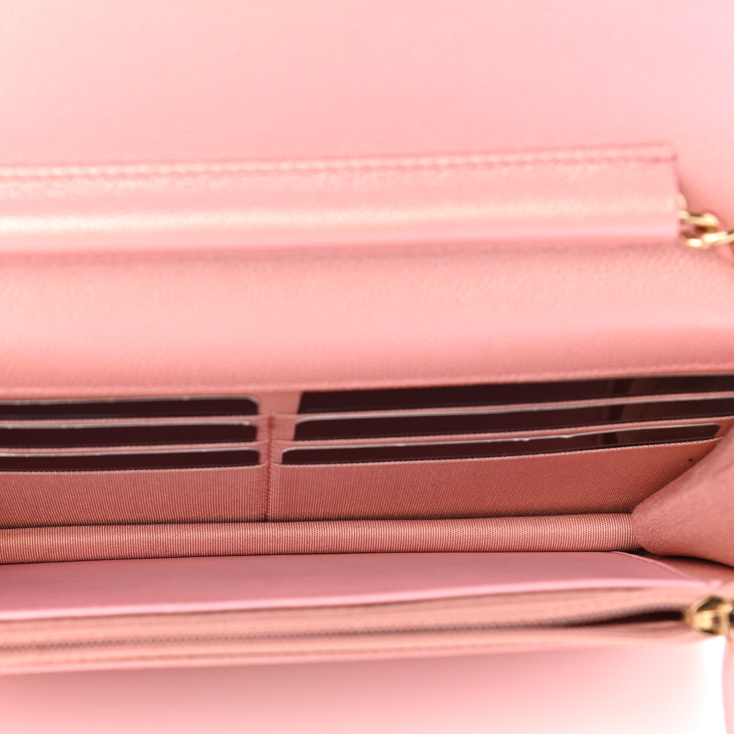 Chanel Iridescent Caviar Quilted Wallet on Chain WOC Rose Pink 5 of 12
