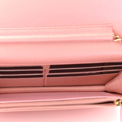 Chanel Iridescent Caviar Quilted Wallet on Chain WOC Rose Pink 5 of 12