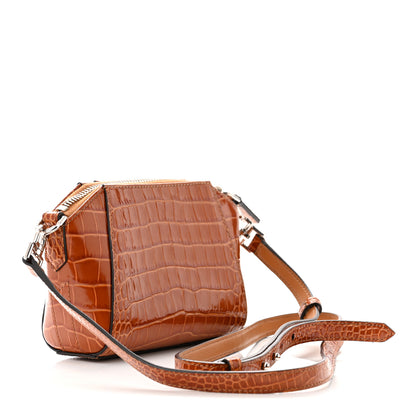 Givenchy Calfskin Crocodile Embossed Nano Antigona Tan 3 of 10