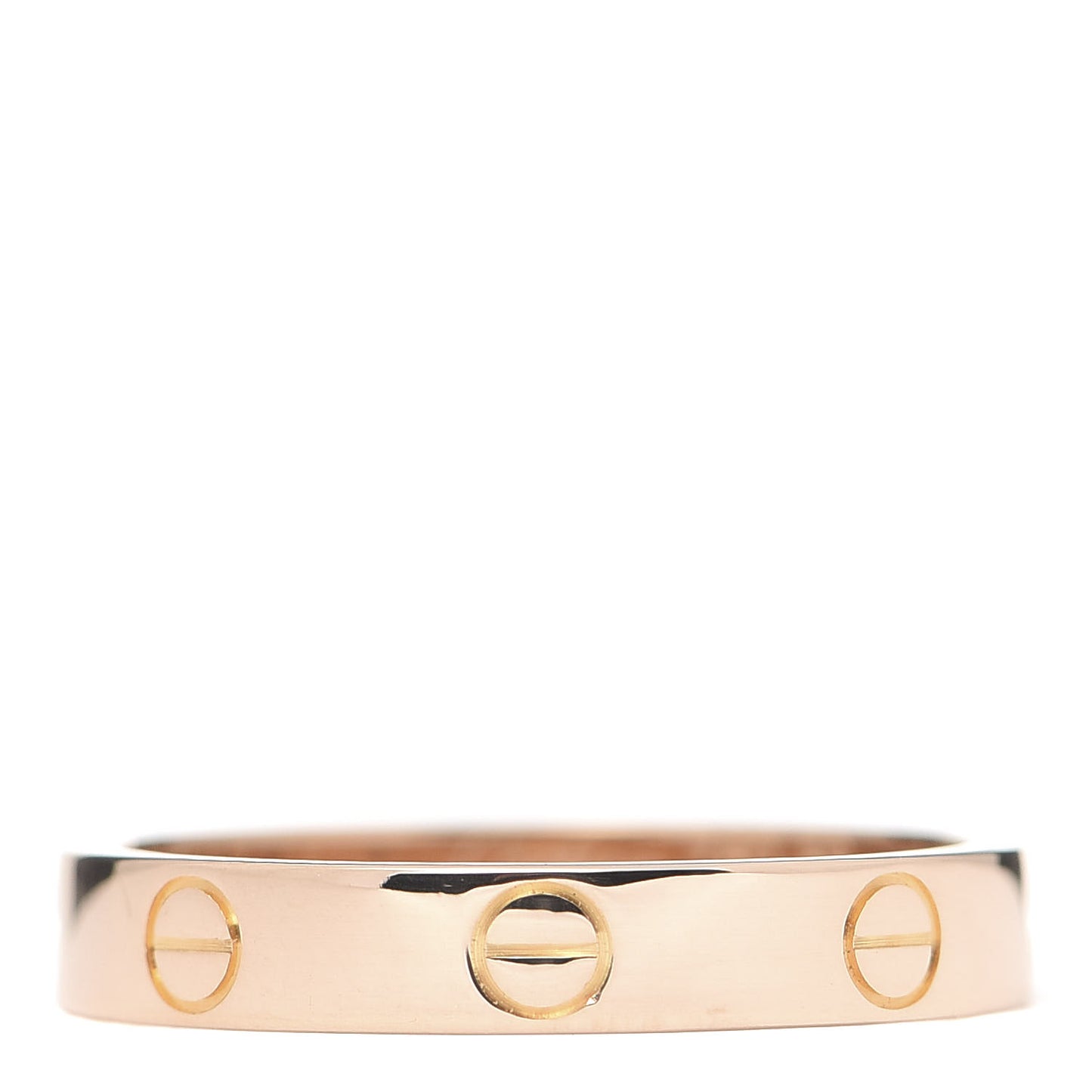 18K Pink Gold 3.5mm LOVE Wedding Band Ring 56 7.5