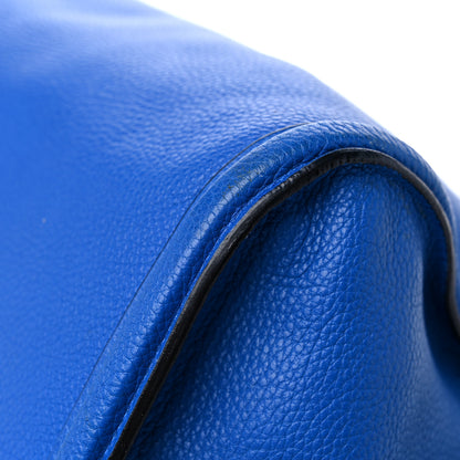 Alexander McQueen Pebbled Calfskin Large Skull Padlock Zip Around Tote Cobalt 9 of 16
