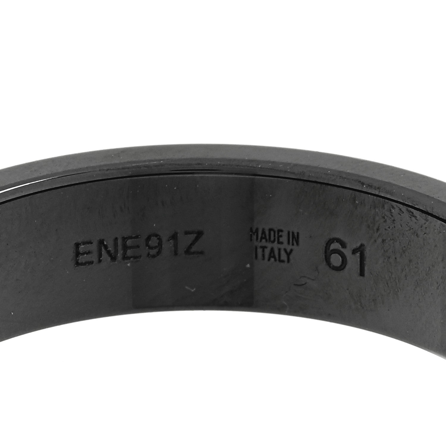 Bulgari 18K White Gold Ceramic Diamond B.Zero1 Essential Band Ring 61 9.75 Black 4 of 5