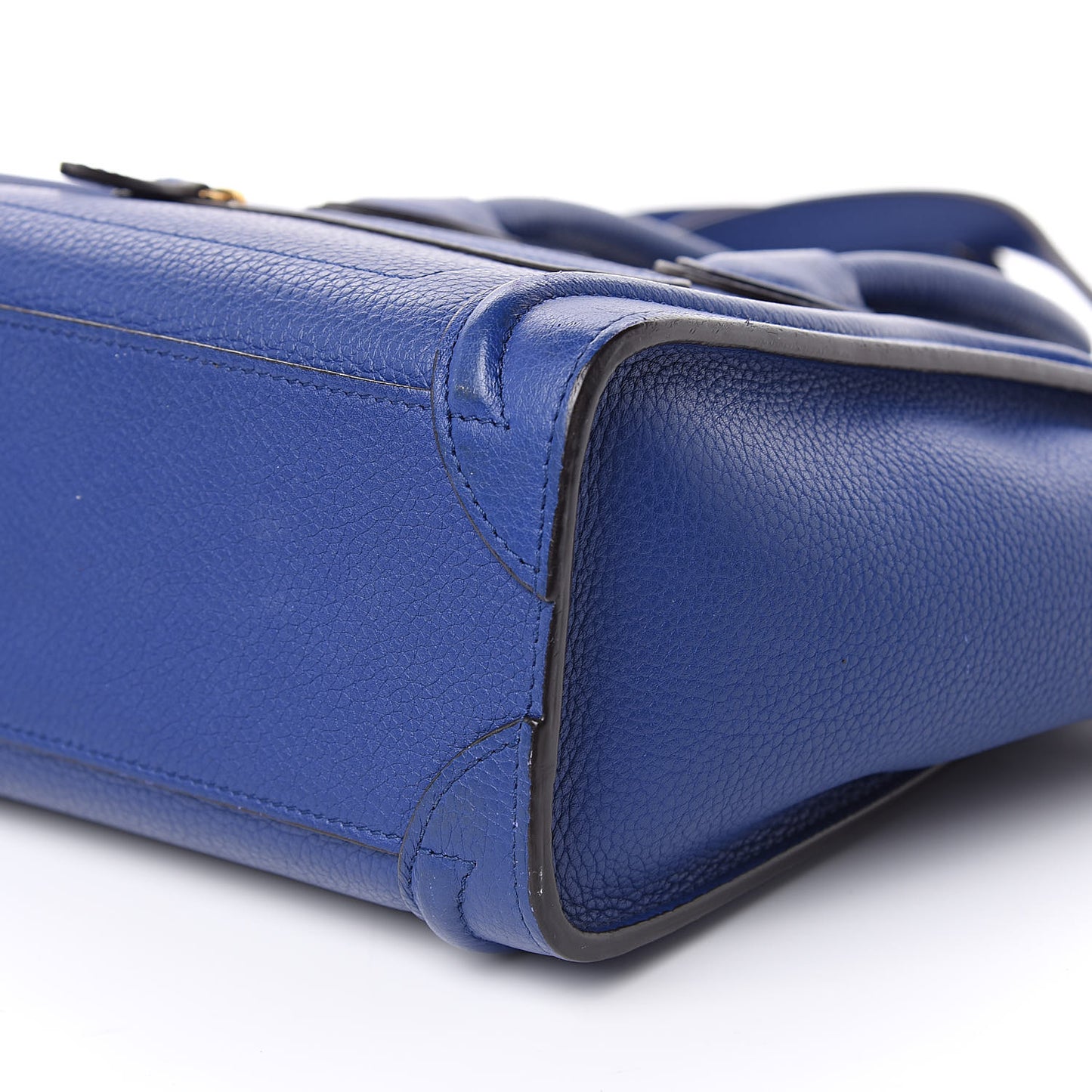 Drummed Calfskin Nano Luggage Indigo