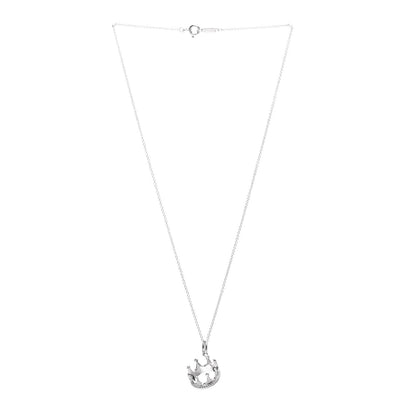 Tiffany Sterling Silver Crown Charm Necklace 3 of 4