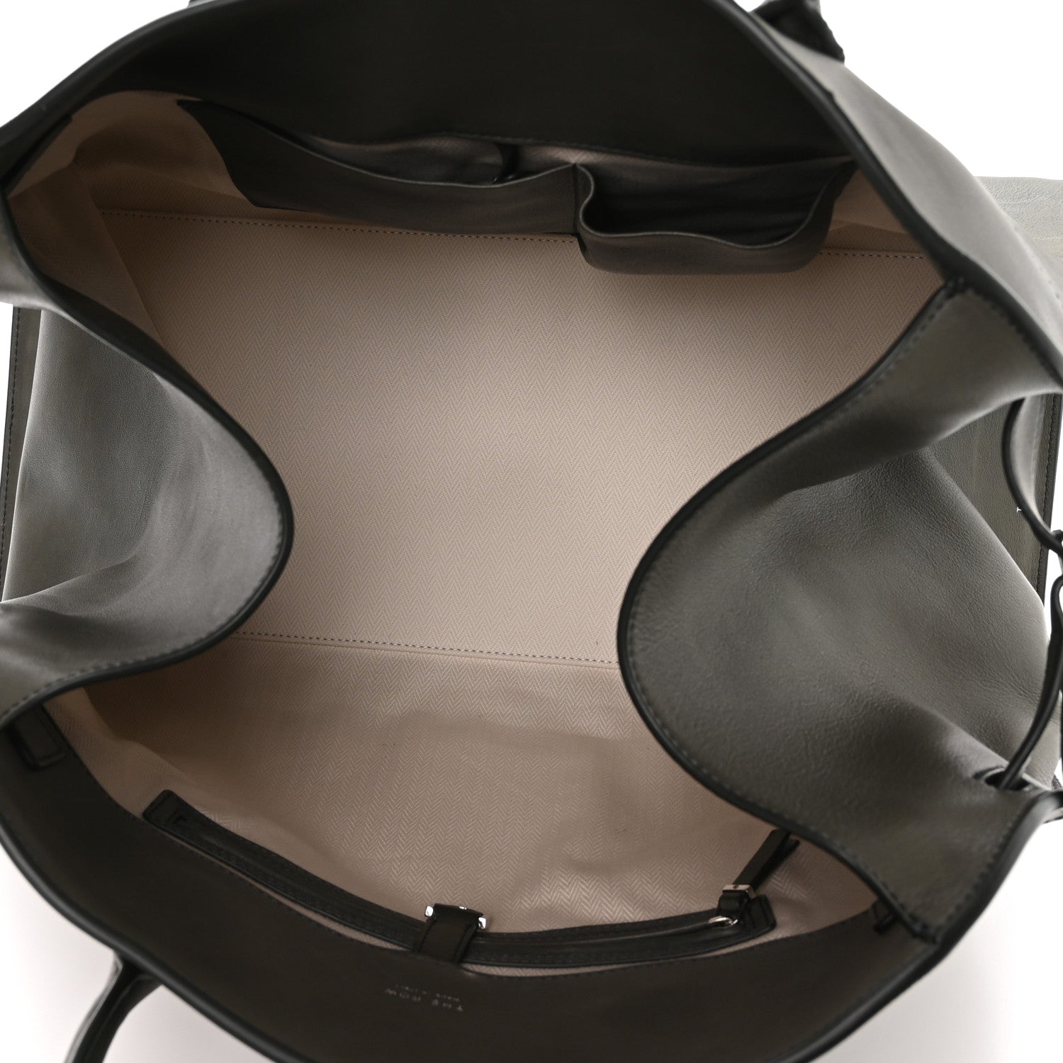 The Row Polished Saddle Calfskin Soft Margaux 17 Koala Grey 4 of 8