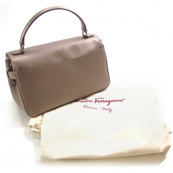 FASHIONPHILE SALVATOREFERRAGAMOSaffianoGanciniTopHandleBag 3 of 9