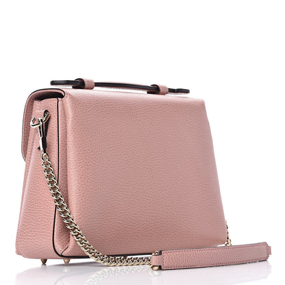 Gucci Dollar Calfskin Interlocking G Top Handle Shoulder Bag Soft Pink 3 of 10