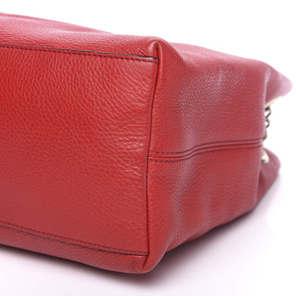 Gucci Pebbled Calfskin Medium Soho Chain Shoulder Bag Red 8 of 10