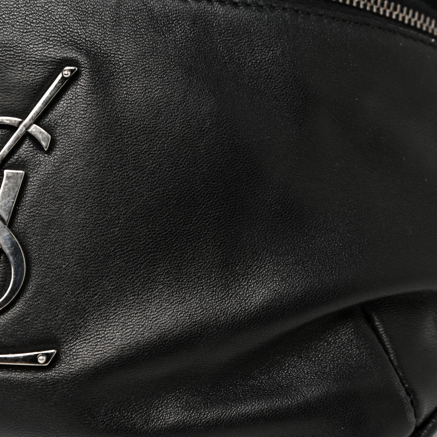 Saint Laurent Calfskin Monogram Belt Bag Black 7 of 19