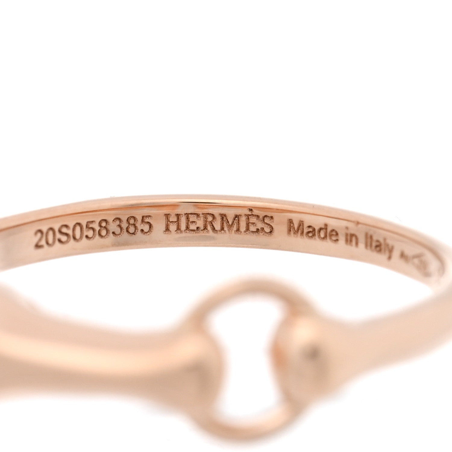 Hermes 18K Rose Gold Diamond TPM Galop Ring 51 5.75 5 of 6