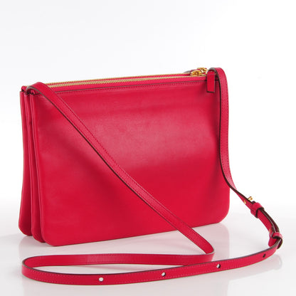 Celine Lambskin Large Trio Crossbody Bag Fuchsia 3 of 8