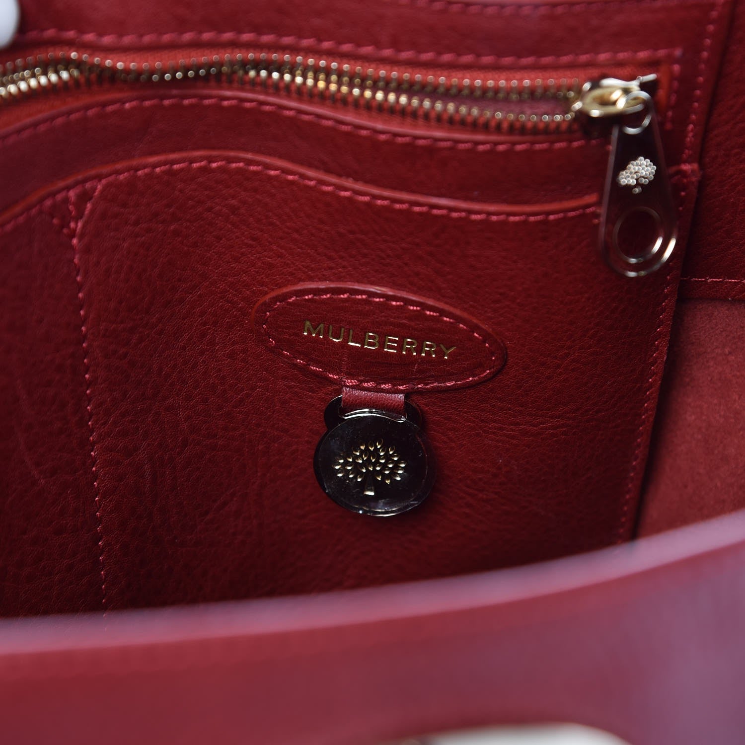 Mulberry Natural Leather Bayswater Poppy Red 6 of 7