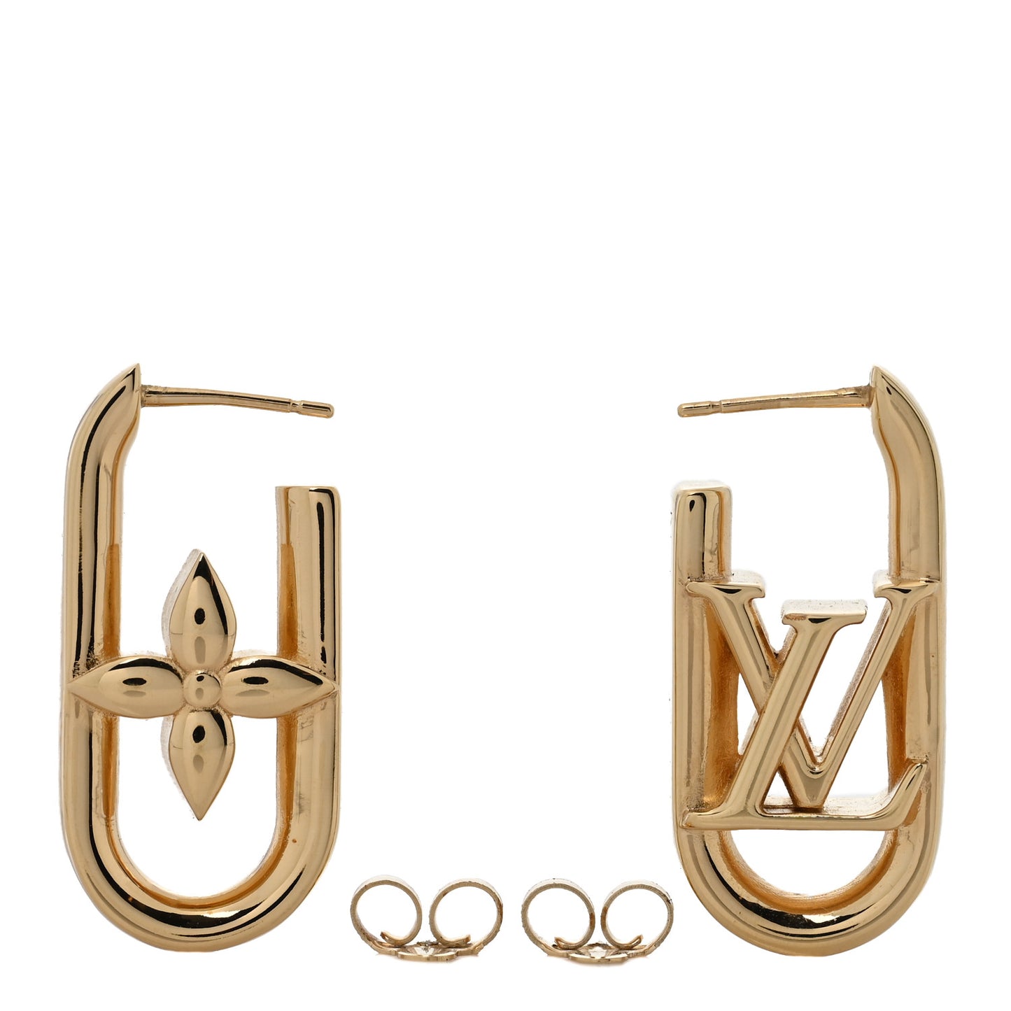 Metal My LV Chain Earrings Gold
