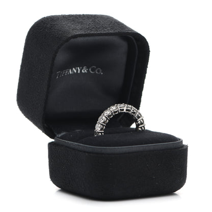 Tiffany Platinum Diamond 3.7mm Embrace Eternity Band Ring 53 6.5 6 of 6