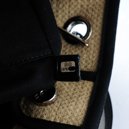 Chanel Canvas Mini Deauville Tote Beige Black 7 of 7