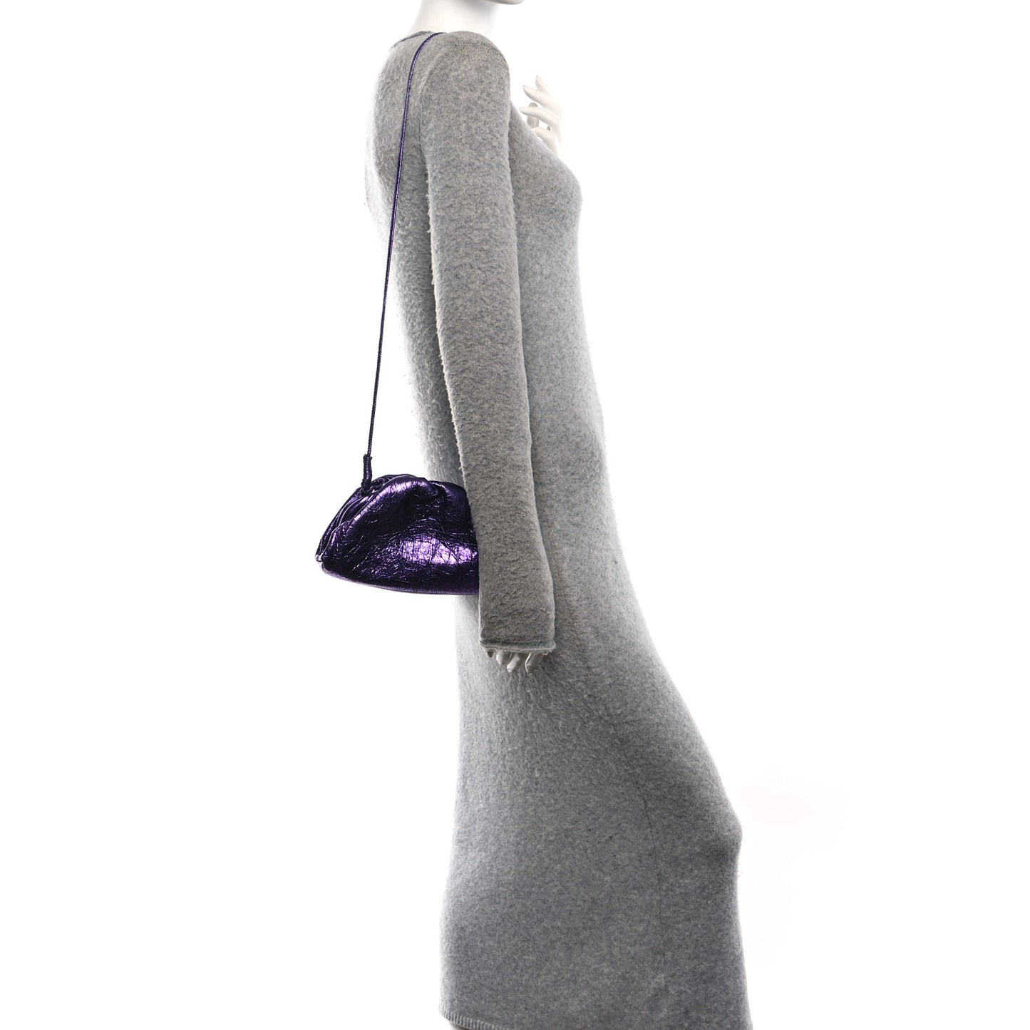 Metallic Crinkled Lambskin The Mini Pouch Viola