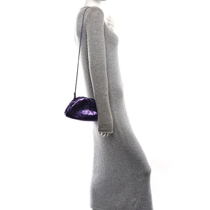 Bottega Veneta Metallic Crinkled Lambskin The Mini Pouch Viola 2 of 11