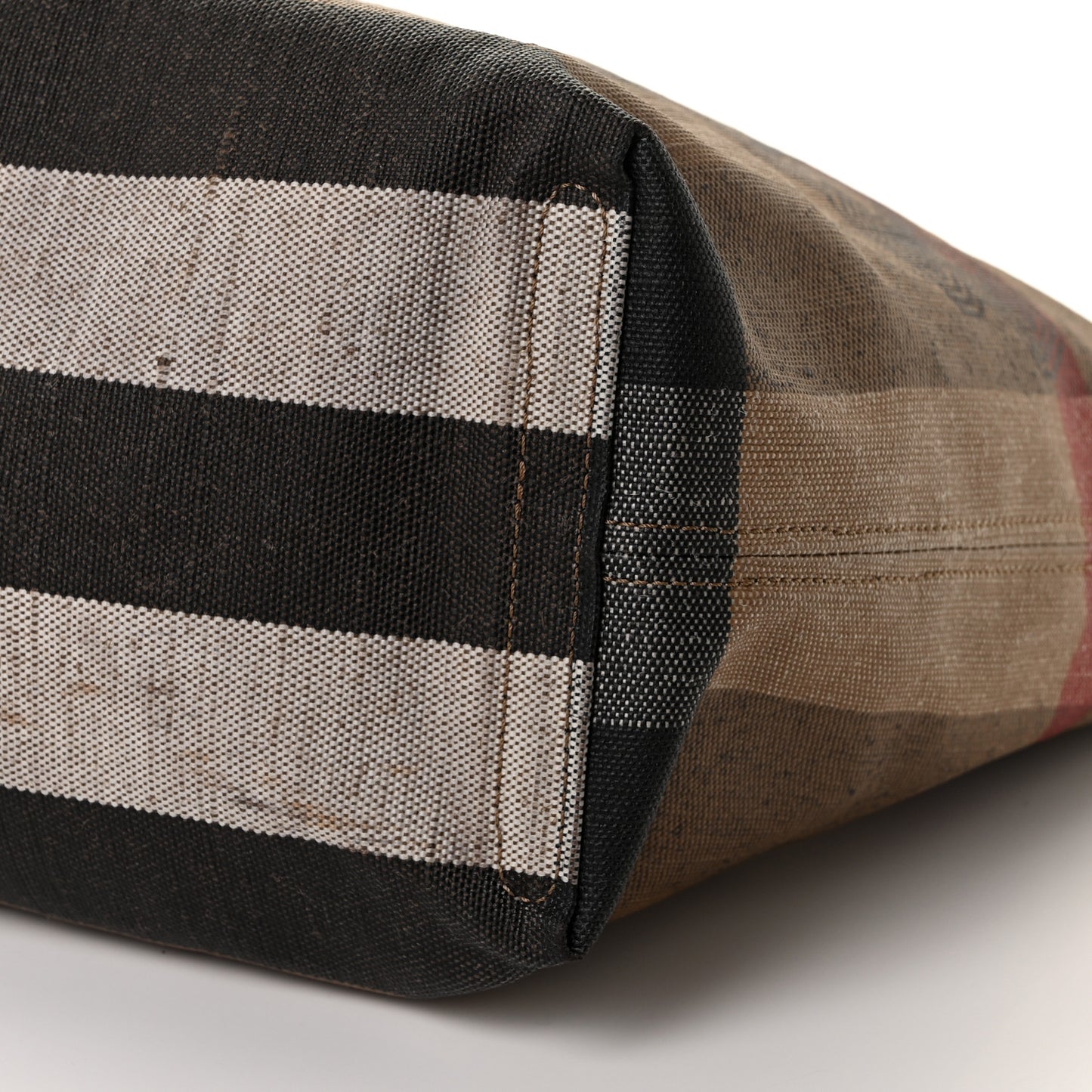 Coated Canvas Mega Check Medium Doodle Tote Black