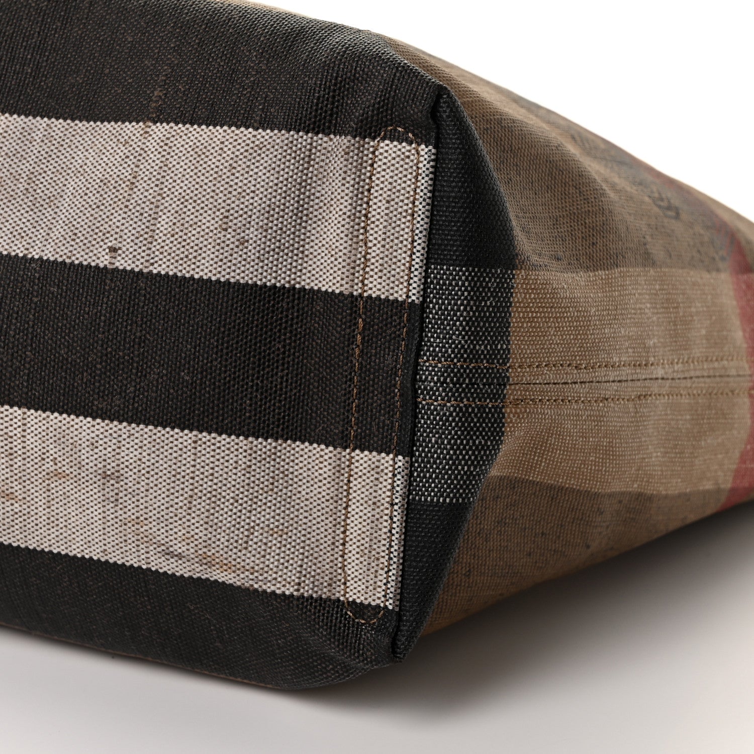 Burberry Coated Canvas Mega Check Medium Doodle Tote Black 8 of 11