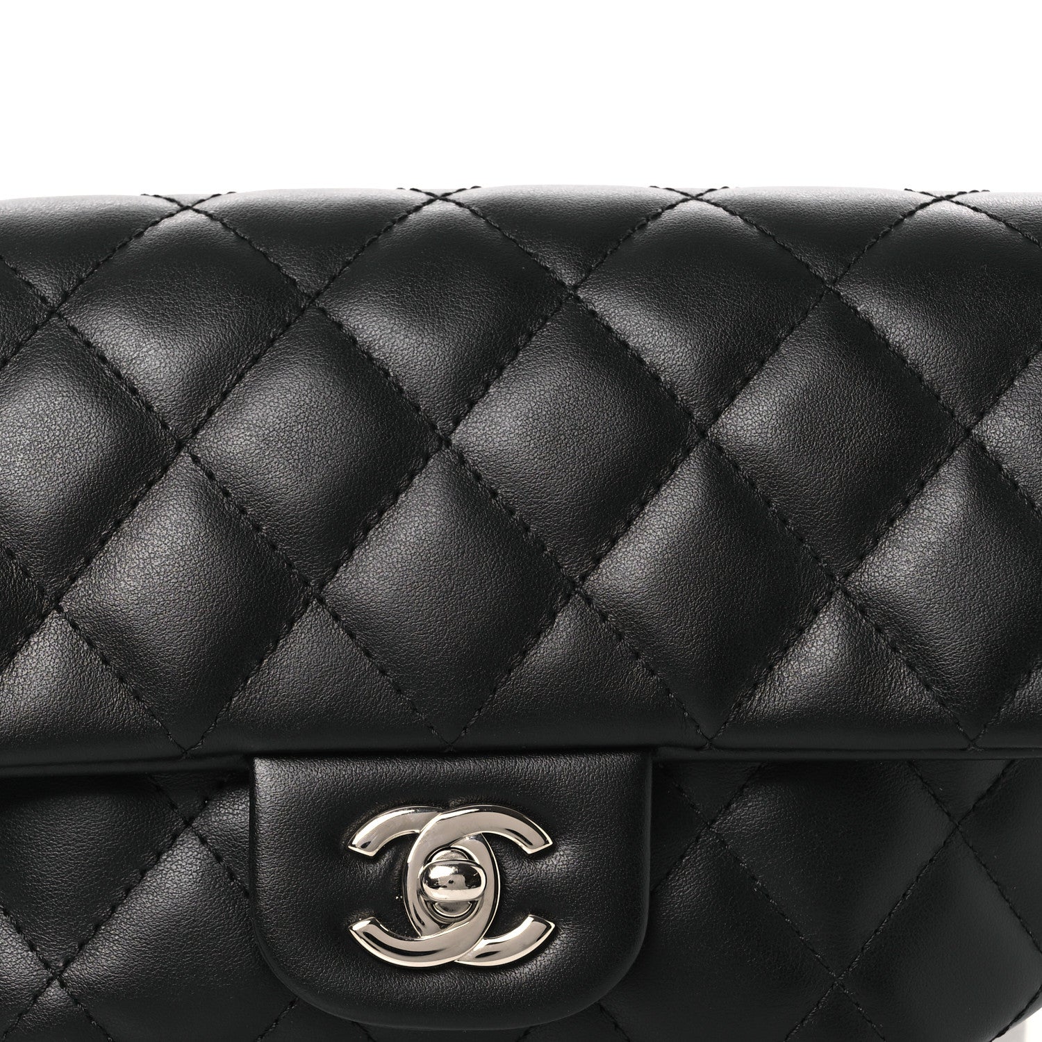 Chanel Calfskin Quilted CC Uniform Flap Belt Bag Black 6 of 8