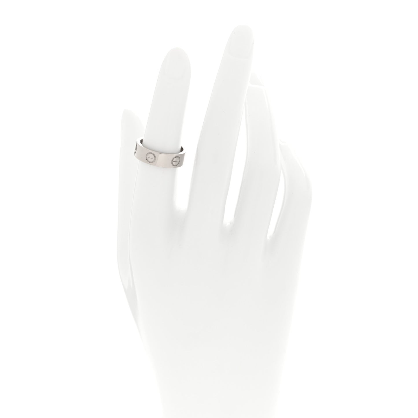 18K White Gold 5.5mm LOVE Ring 51 5.75