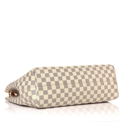 Louis Vuitton Damier Azur Graceful MM Rose Ballerine 4 of 14