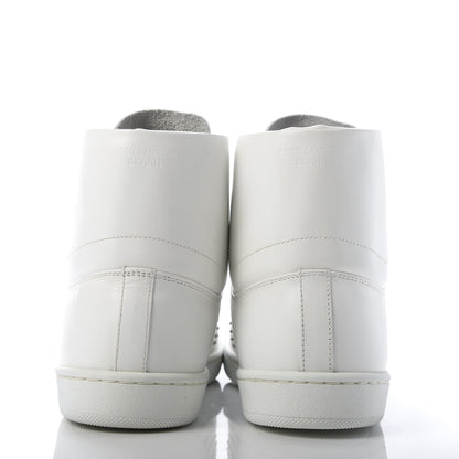 Saint Laurent Nappa Wolly High Top Sneakers 37.5 Optique White 6 of 9