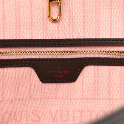 Louis Vuitton Damier Ebene Neo Neverfull MM Rose Ballerine 7 of 13