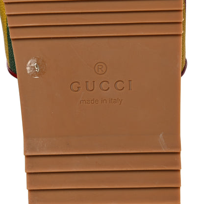 Gucci Canvas Marley Stripe Mens Slide Sandals 9 Multicolor 6 of 10