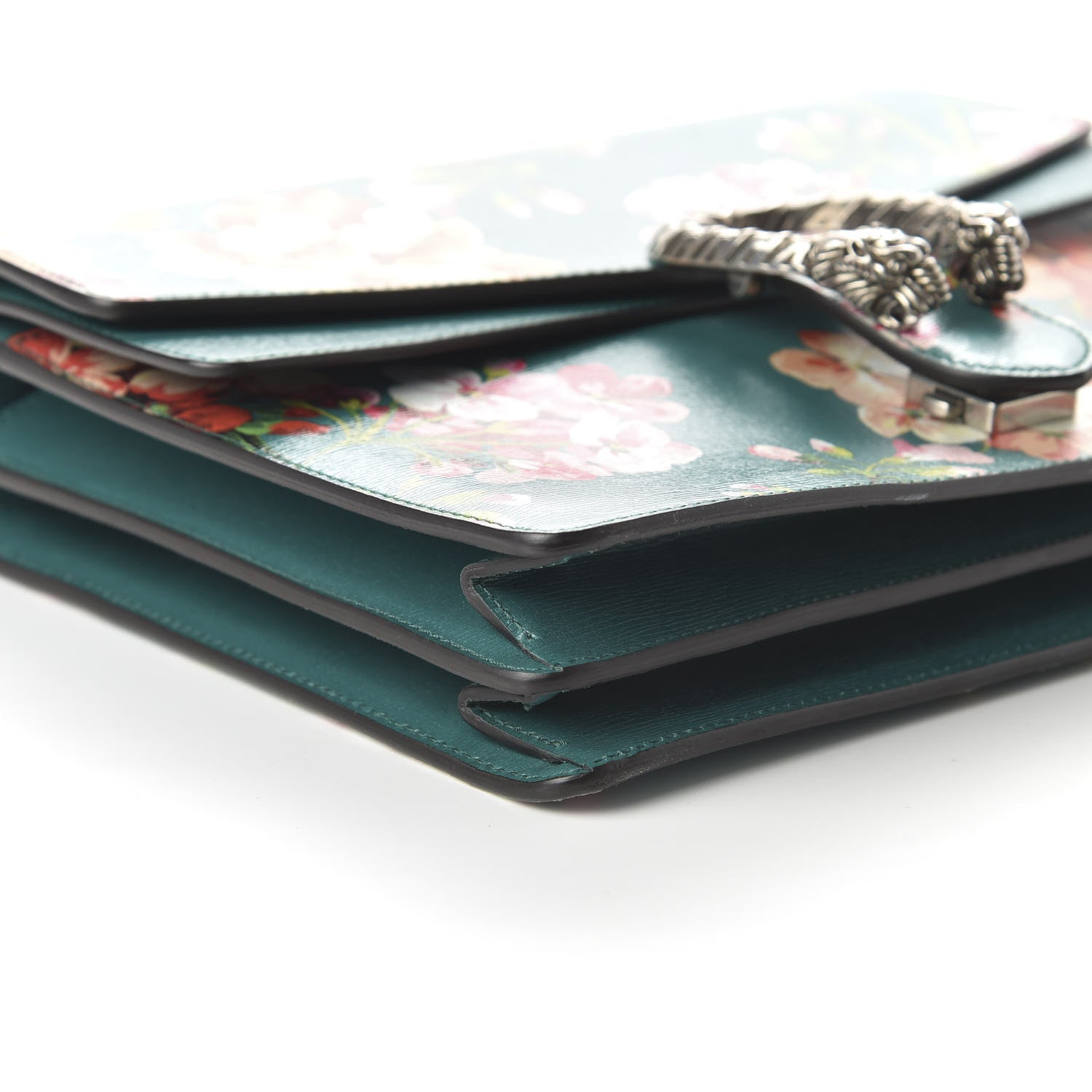Gucci Calfskin Blooms Print Medium Dionysus Shoulder Bag Bright Emerald Multicolor 6 of 10