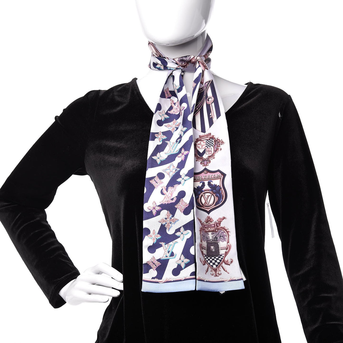 Silk Into Louis Bandeau Blue Grey