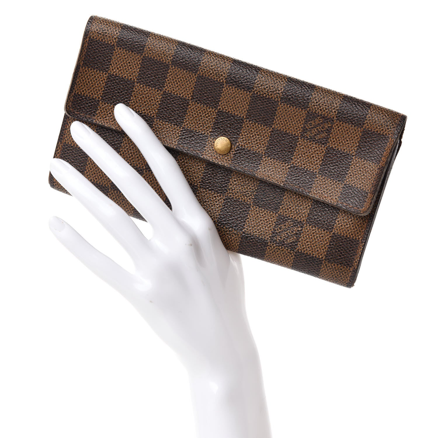 Louis Vuitton Damier Ebene Sarah Wallet 2 of 11