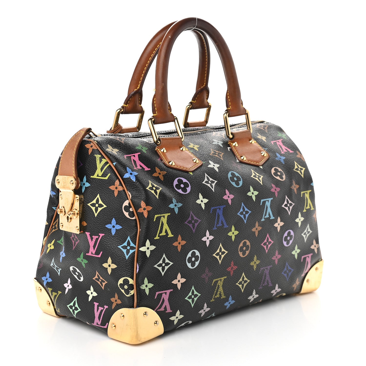 Louis Vuitton Monogram Multicolor Speedy 30 Black 3 of 9