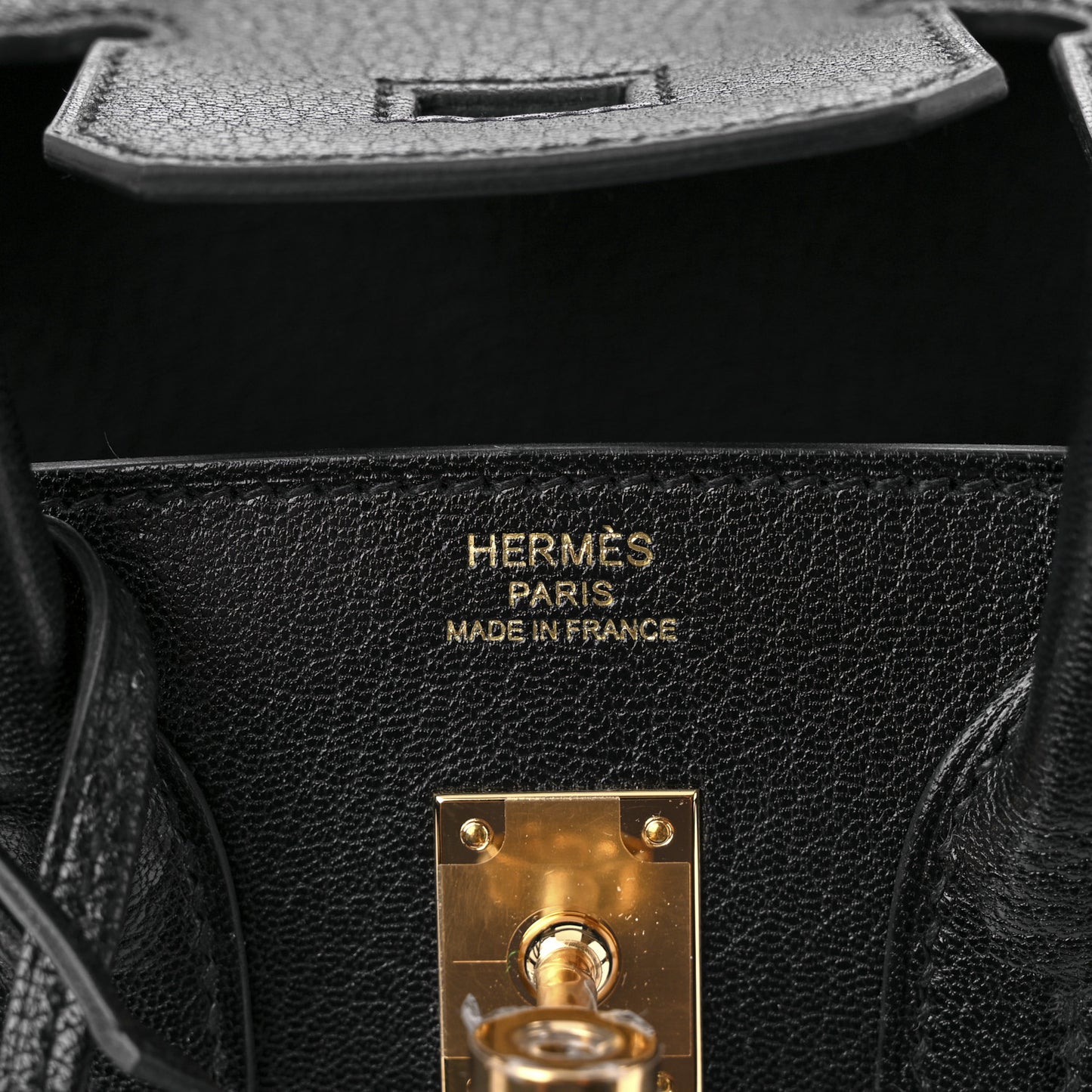 Chevre Chamkila Birkin Sellier 25 Bambou Black