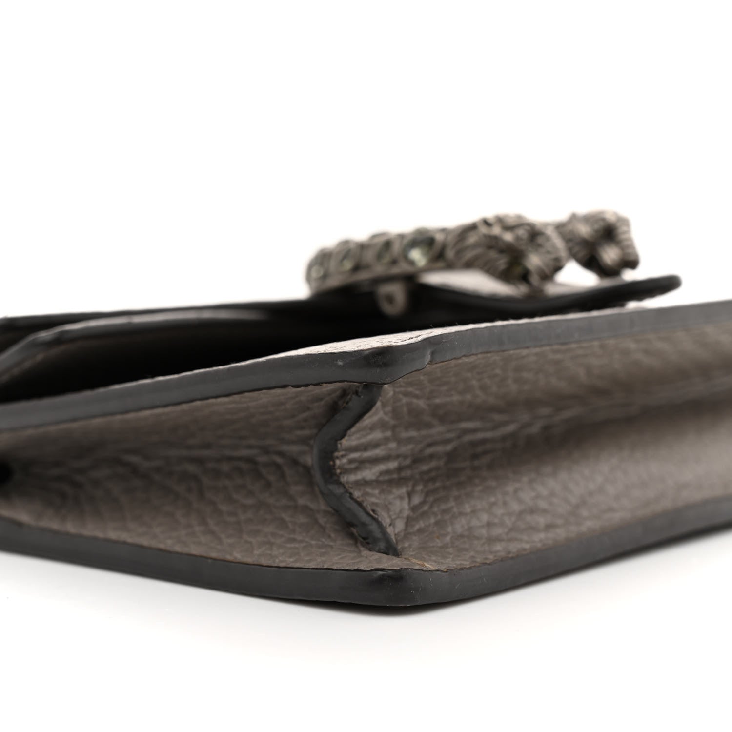 Gucci Dollar Calfskin Crystal Super Mini Dionysus Shoulder Bag Dusty Grey Black Diamond 8 of 16