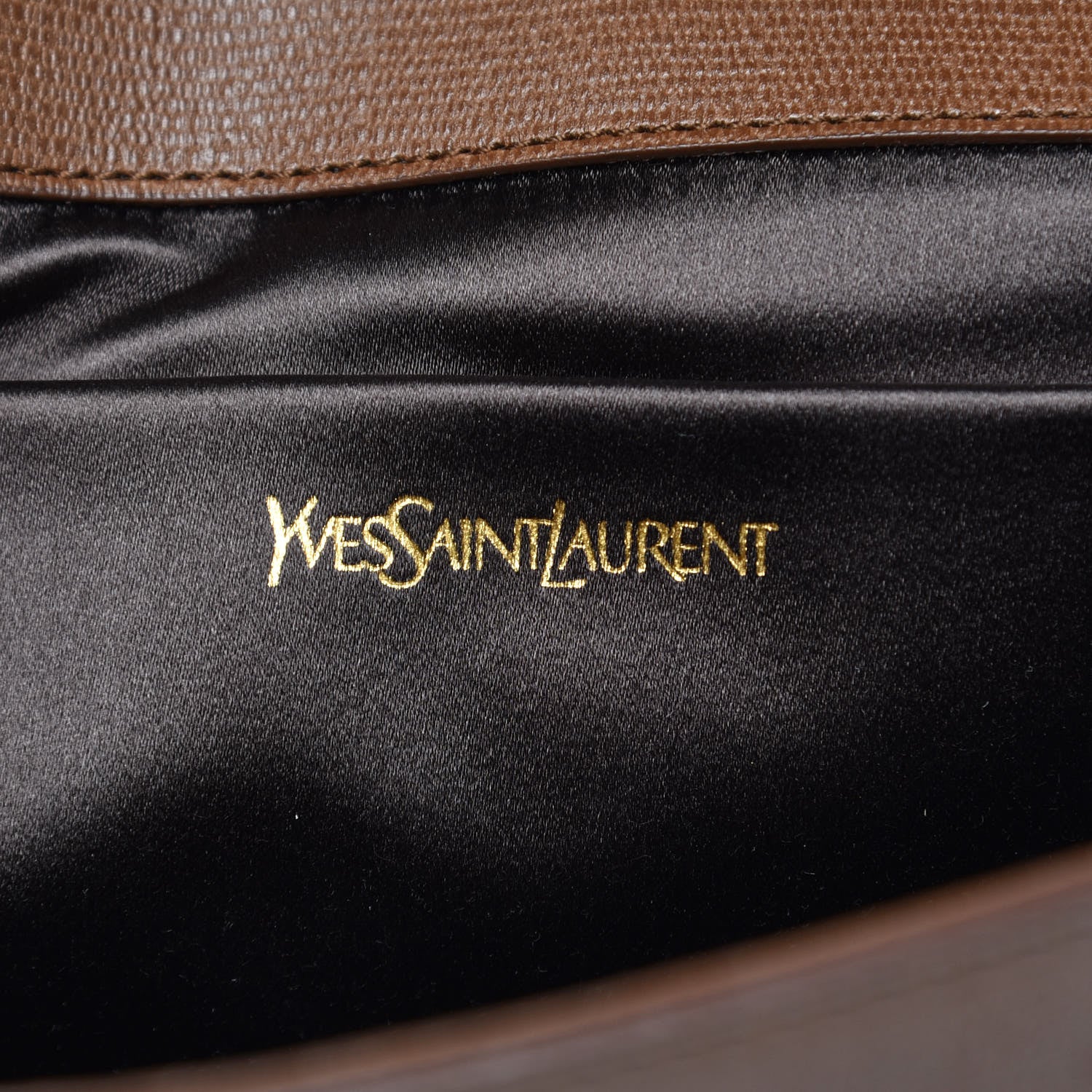 Saint Laurent Textured Leather ChYc Clutch Brown 6 of 11
