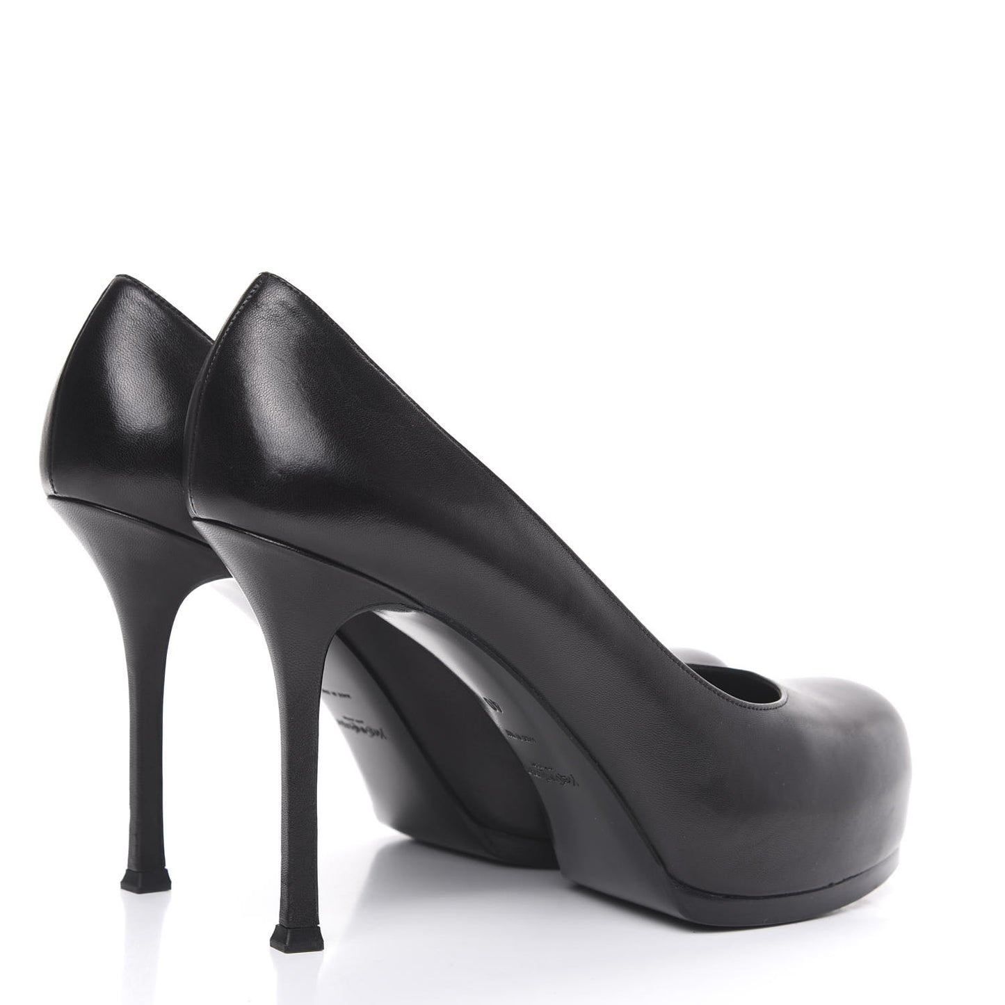 Calfskin Tribtoo 80 Platform Pumps 40 Black