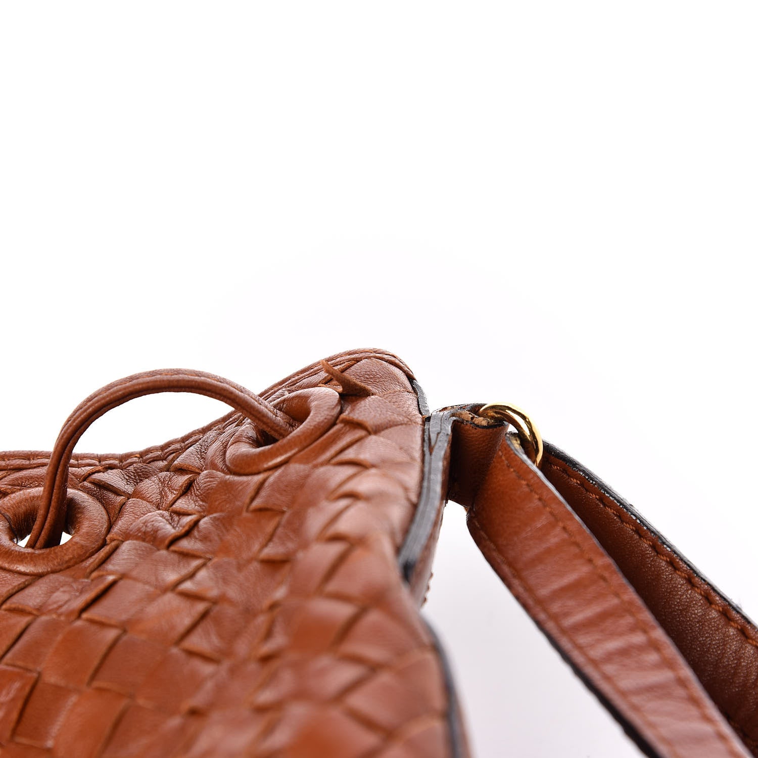Bottega Veneta Nappa Intrecciato Drawstring Bucket Bag Tan 11 of 19
