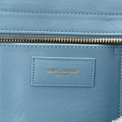 Saint Laurent Calfskin Small Classic Y Cabas Blue Glacier 6 of 10