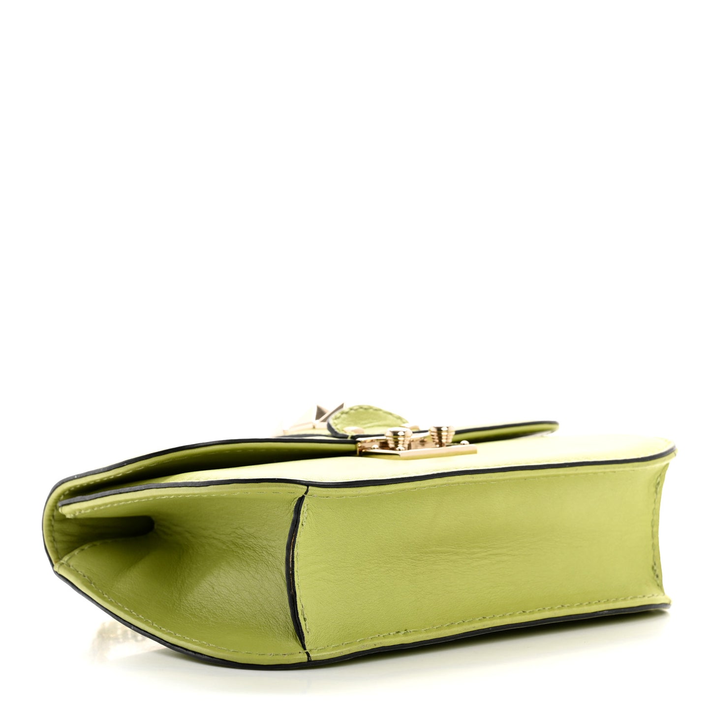 Vitello Small Glam Lock Rockstud Flap Apple