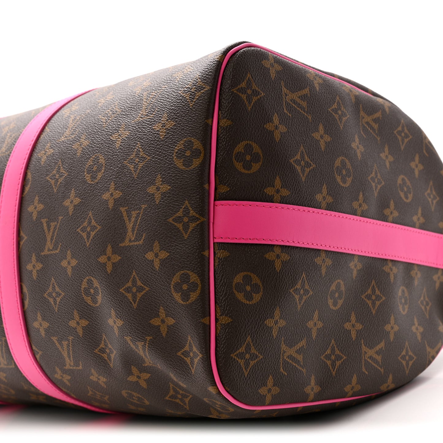 Monogram Macassar Keepall Bandouliere 50 Fuchsia