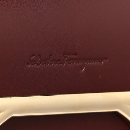 Salvatore Ferragamo Calfskin Small Vela Flap Bag Wine 13 of 17
