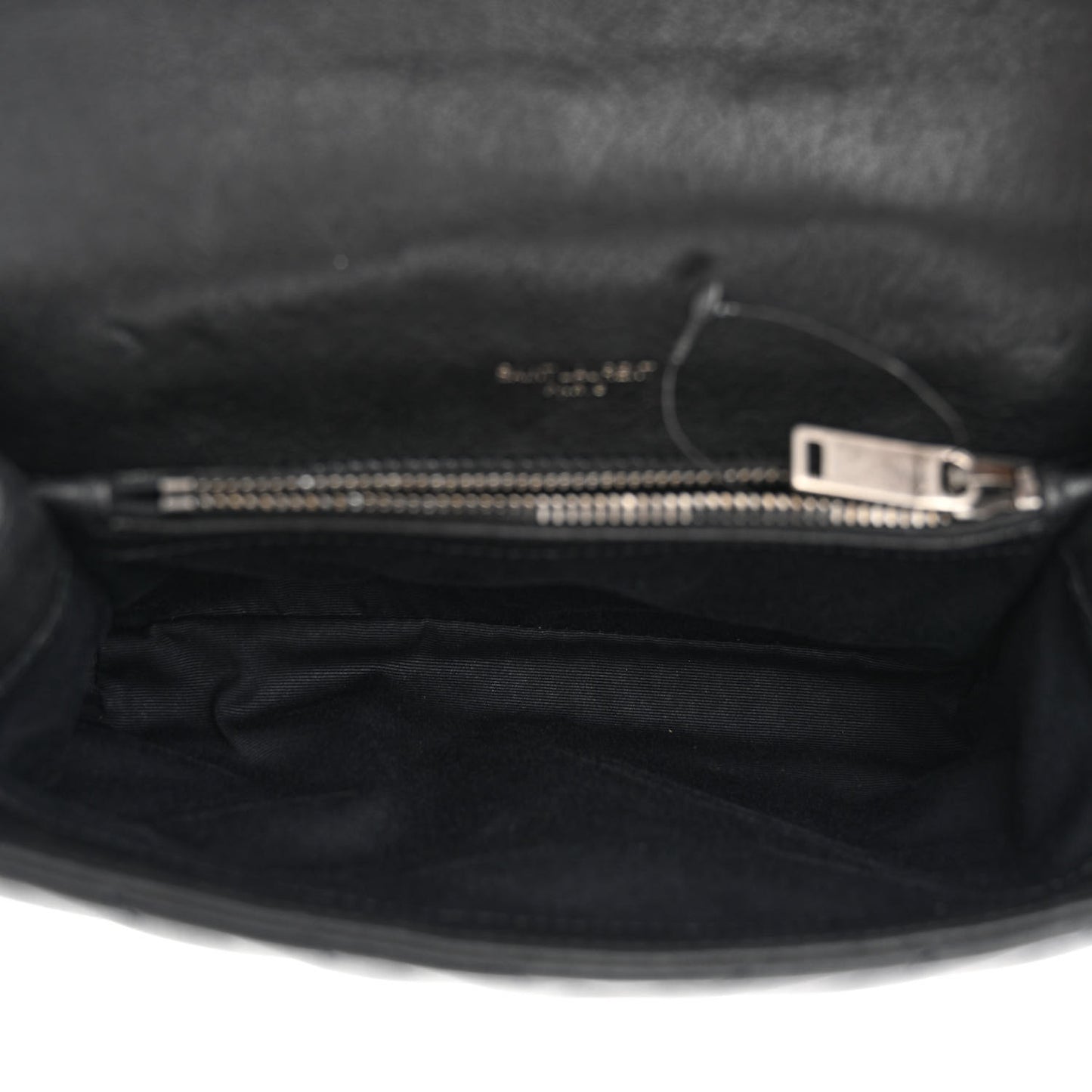 Sheepskin Matelasse Chevron Monogram Medium College Bag Black