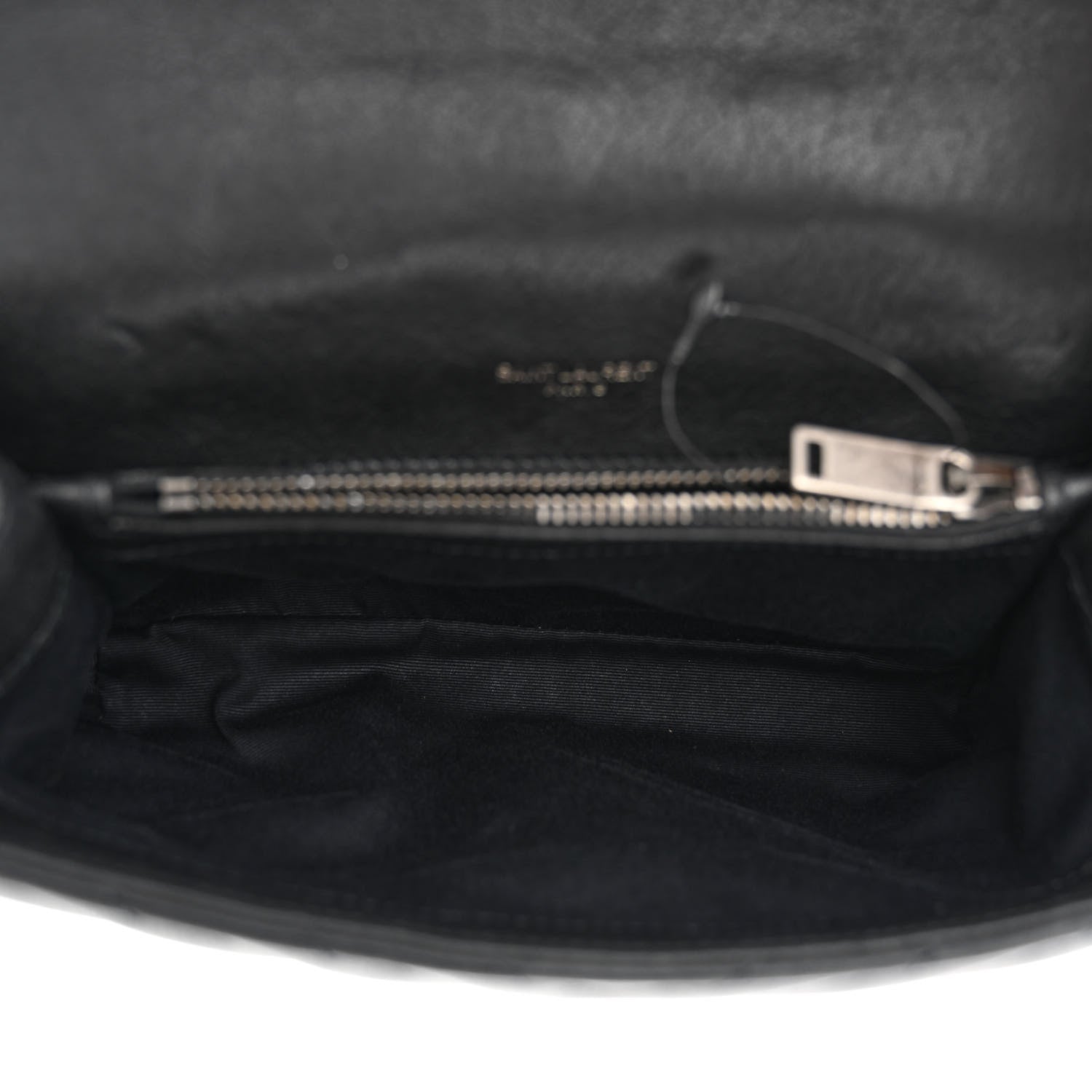 Saint Laurent Sheepskin Matelasse Chevron Monogram Medium College Bag Black 5 of 11