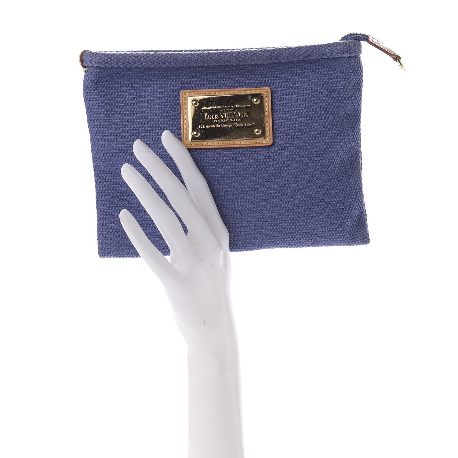Louis Vuitton Toile Antigua Pochette Plate PM Blue 2 of 8